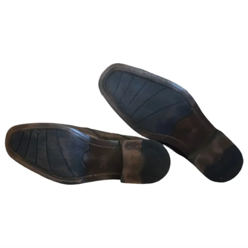 Bass Abilene Black Leather Men's Dress Shoes Loafers Size 12‎ D